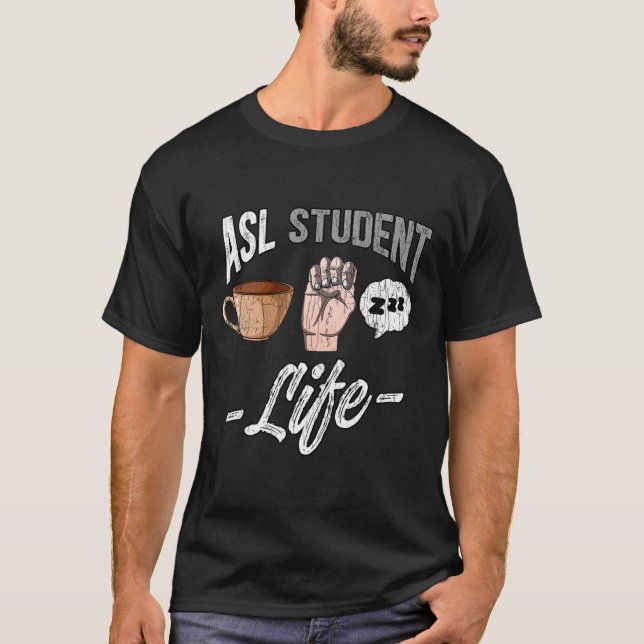 Dövet Språkkurs - medvetenhet om Student Roligt Gi T Shirt (Framsida)