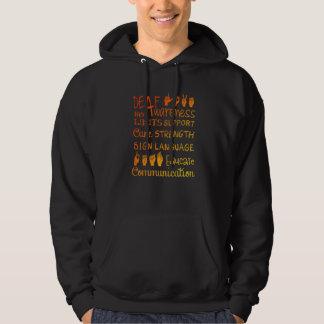 Dövets medvetandegrad Tecken dövhet Hearing Loss W Hoodie