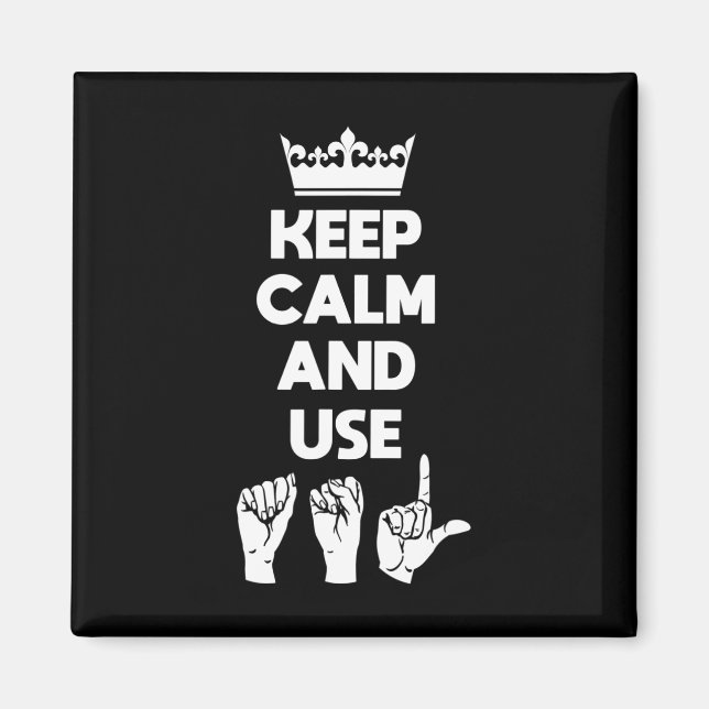 Dövets medvetenhet och teckenspråk 1 magnet (Framsidan)