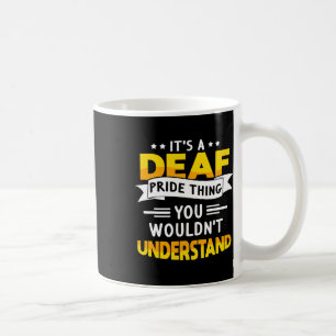 Dövets medvetenhet om hörselförlust och teckensprå kaffemugg