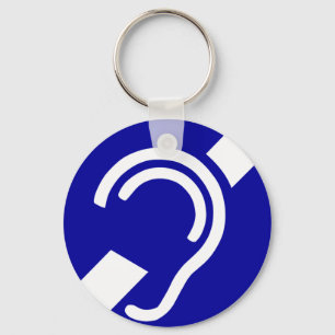 Dövt symbol nyckelring