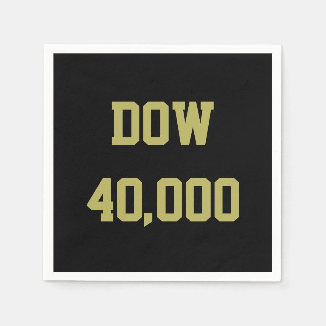 Dow 40000 Lagrar Market Firande Pappersservett (Framsidan)
