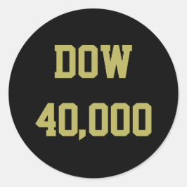 Dow 40000 Lagrar Market Firande Runt Klistermärke
