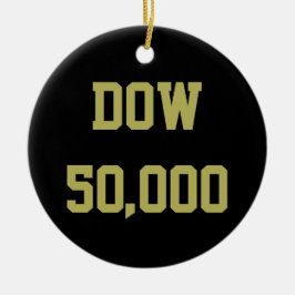 Dow 50000 Börsfirande Julgransprydnad Keramik