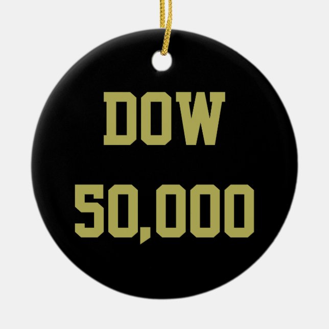 Dow 50000 Börsfirande Julgransprydnad Keramik (Framsidan)