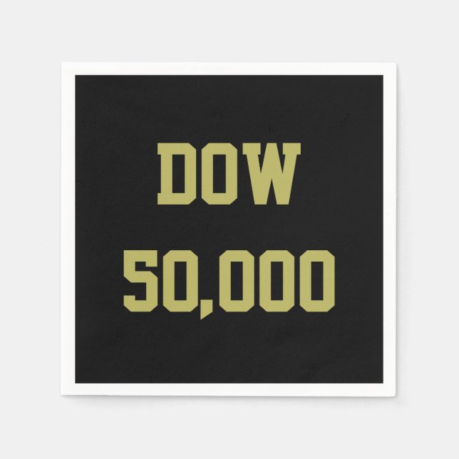 Dow 50 000 Lagrar Market Firande Pappersservett (Framsidan)
