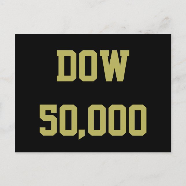 Dow 50 000 Lagrar Market Firande Vykort (Framsida)