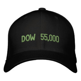 Dow 55 000 aktiemarknadsfirande broderad keps