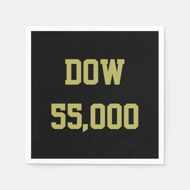 Dow 55 000 börsfest pappersservett (Framsidan)