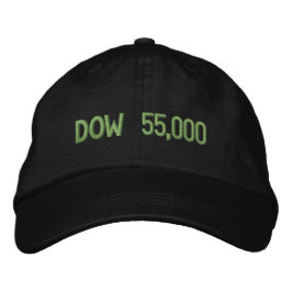 Dow 55 000 börsfirande broderad keps