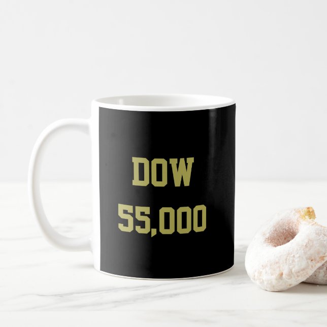 Dow 55 000 börsfirande kaffemugg (Med munk)