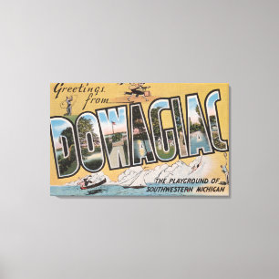 Dowagiac Michigan - stora brevplatser 2 Canvastryck
