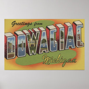 Dowagiac Michigan - stora brevplatser 2 Poster