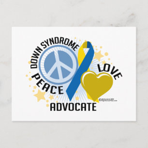 Dowme Syndrome Peace Kärlek advokat Vykort