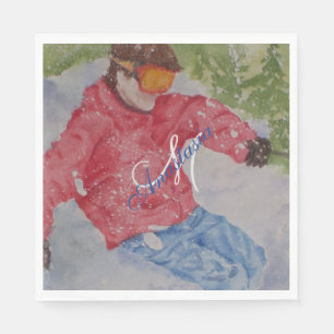 DOWN BACKE SKI PARTY MONOGRAM PAPPERSSERVETT