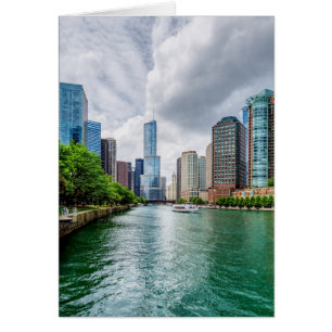 Down Chicago River Greeting Card OBS Kort