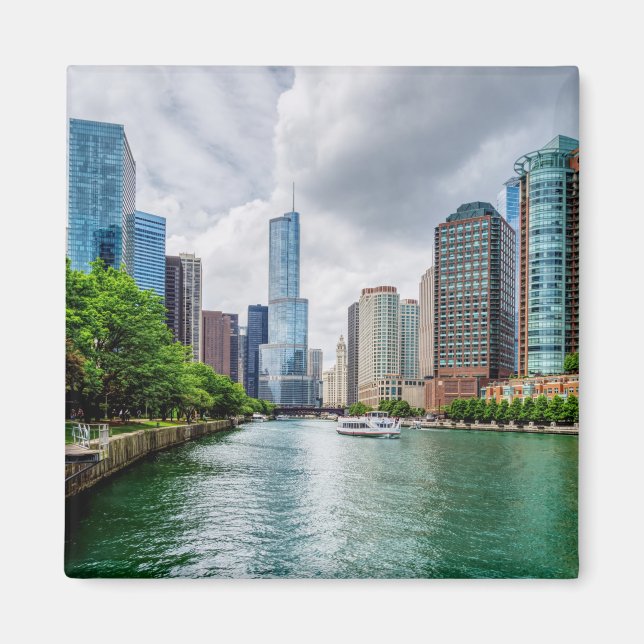 Down Chicago River Magnet (Framsidan)