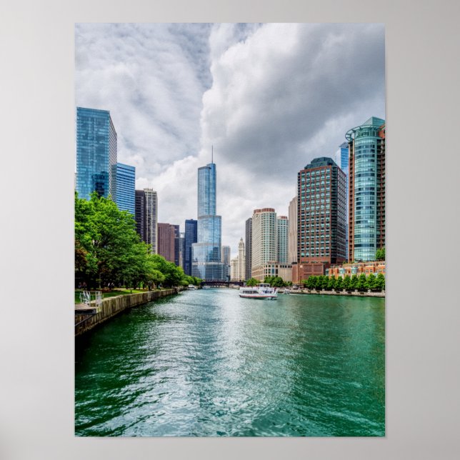 Down Chicago River Poster (Framsidan)