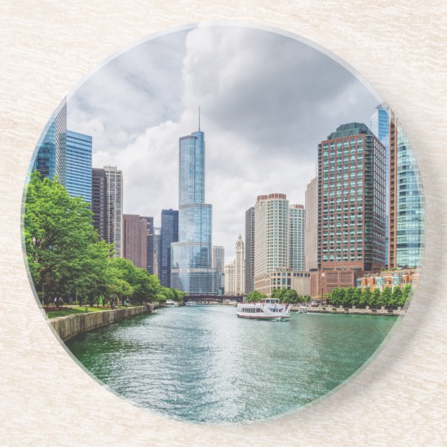 Down Chicago River Underlägg (Framsidan)