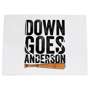DOWN GOES ANDERSSON FUNNY BASEBALL-gåva ANDERSSON
