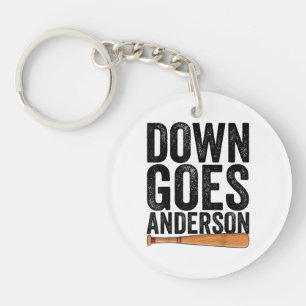 DOWN GOES ANDERSSON FUNNY BASEBALL-gåva ANDERSSON