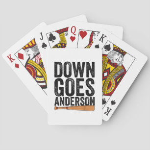 DOWN GOES ANDERSSON FUNNY BASEBALL-gåva ANDERSSON Casinokort