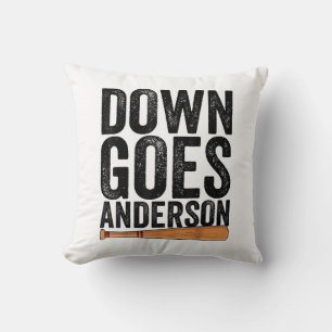 DOWN GOES ANDERSSON FUNNY BASEBALL-gåva ANDERSSON Kudde