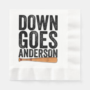 DOWN GOES ANDERSSON FUNNY BASEBALL-gåva ANDERSSON Pappersservett