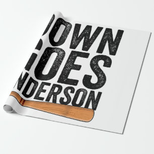 DOWN GOES ANDERSSON FUNNY BASEBALL-gåva ANDERSSON Presentpapper