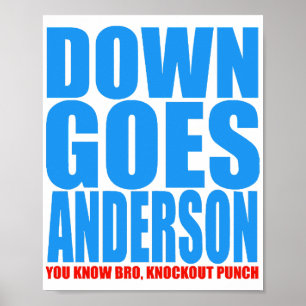Down Goes Andersson Poster