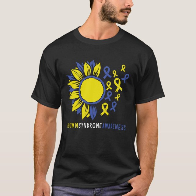 Down Syndrome Awareness Great World Down Syndrome  T Shirt (Framsida)