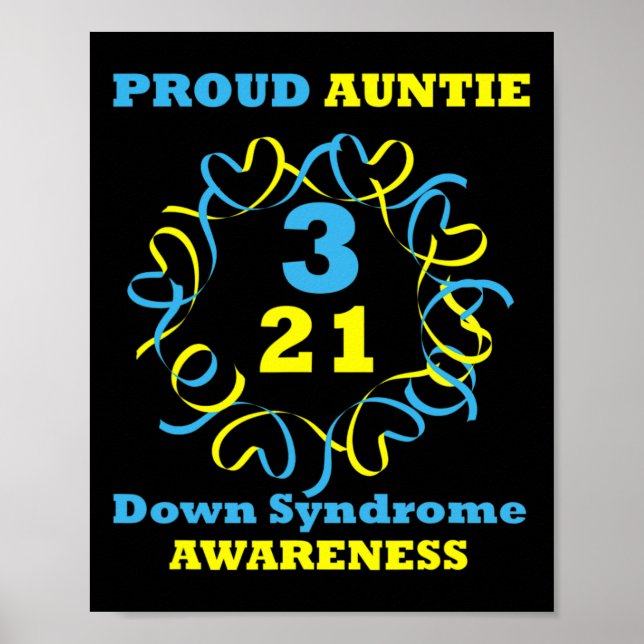 Down Syndrome Awareness Proud Auntie Poster (Framsidan)