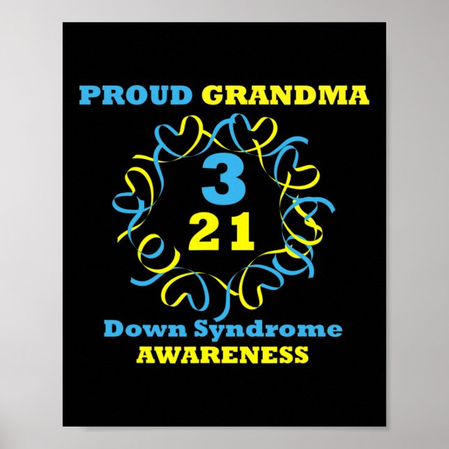 Down Syndrome Awareness Proud Grandma Poster (Framsidan)