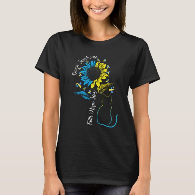 Down Syndrome Awareness Shirt, Faith Hope Kärlek T Shirt (Framsida)