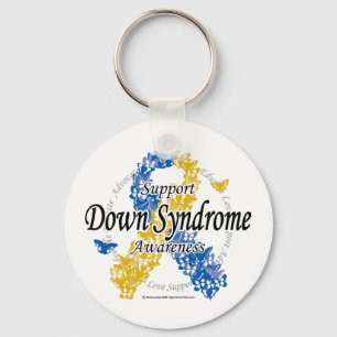 Down Syndrome band av fjärilar 2 Nyckelring