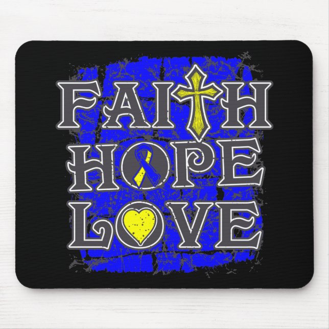 Down Syndrome Faith Hope Kärlek Musmatta (Framsidan)