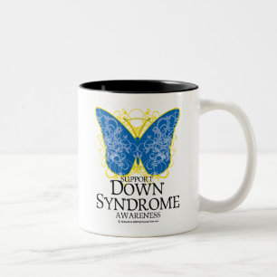 Down Syndrome fjäril Två-Tonad Mugg