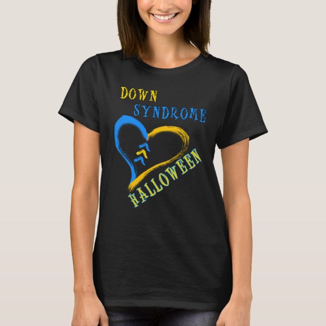 Down Syndrome Halloween T Shirt (Framsida)