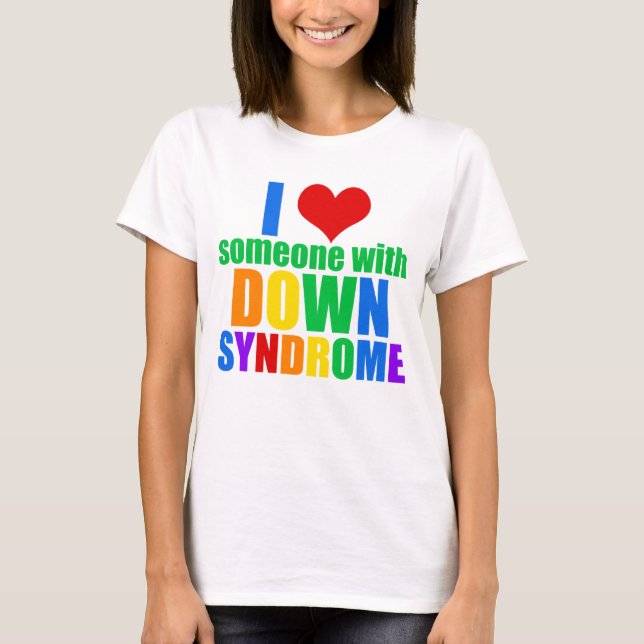 Down Syndrome Kärlek T Shirt (Framsida)