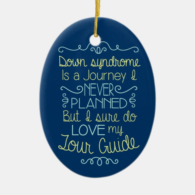 Down Syndrome medvetenhet Julgransprydnad Keramik (Framsidan)