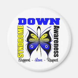 Down Syndrome medvetenhetfjäril Magnet