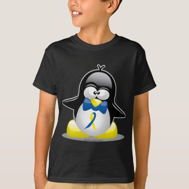 Down Syndrome pingvin Tee Shirt (Framsida)