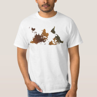 DOWN UNDER UPSIDE-DOWN FUNNY WORLD MAP T-Shirt