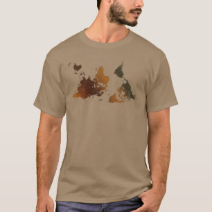 DOWN UNDER UPSIDE-DOWN FUNNY WORLD MAP T-Shirt