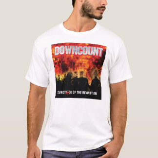 DOWNCOUNT-vapenkontroll är en stödja räcker T-shirt