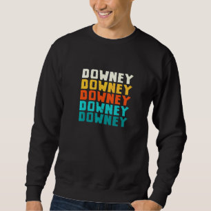 Downey California Vintage Ca Retro Collection Amer Lång Ärmad Tröja