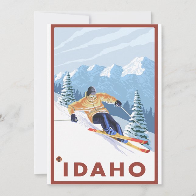Downhhill Snö Skier - Idaho (Framsida)