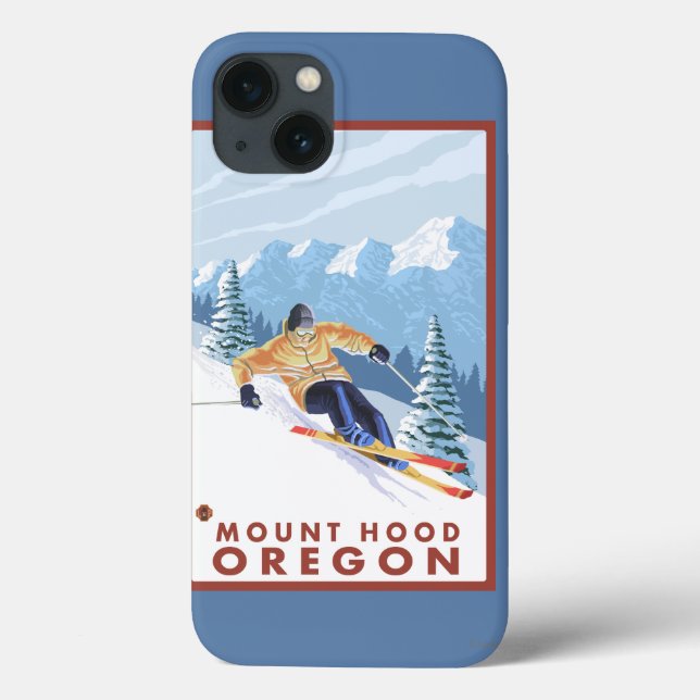 Downhhill Snö Skier - Mount Huva, Oregon (Baksida)