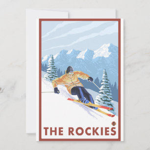 Downhhill Snö Skier - Rockies