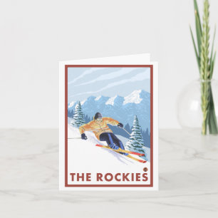 Downhhill Snö Skier - Rockies Kort